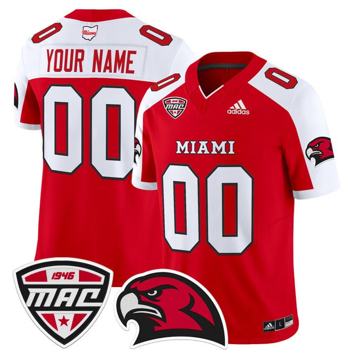 Custom Miami OH RedHawks Jersey Name, Number 2025 Vapor Limited Stitched Red Alter