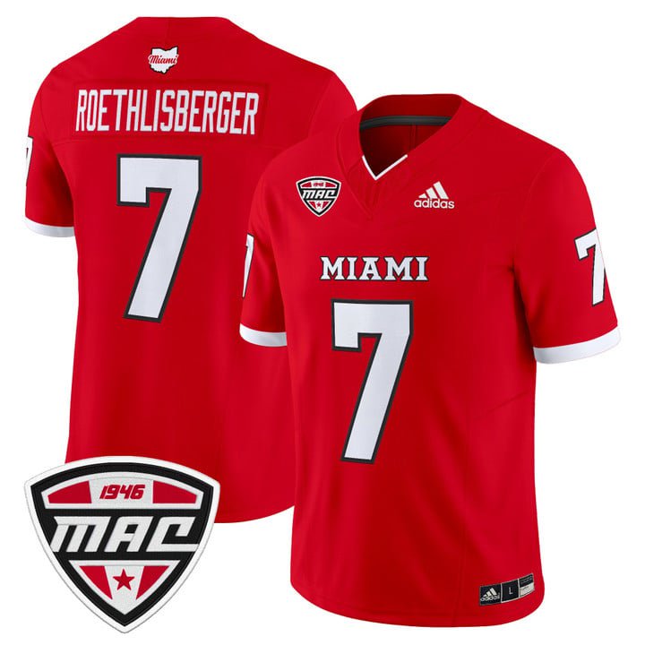 Ben Roethlisberger Jersey #7 Miami OH RedHawks 2025 Limited Stitched Red