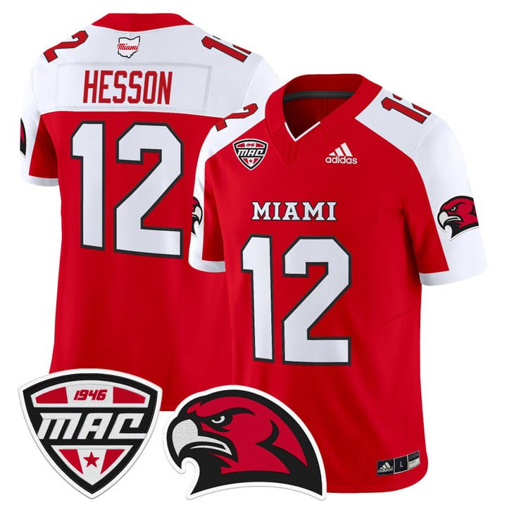 Henry Hesson Jersey #12 Miami OH RedHawks 2025 Vapor Limited Stitched Red Alter
