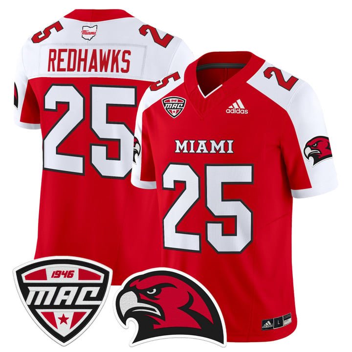 RedHawks Jersey #25 Miami OH RedHawks 2025 Vapor Limited Stitched Red Alter
