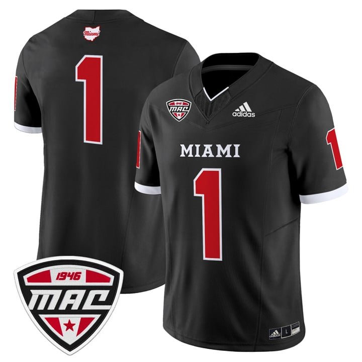 Team Jersey #1 Miami OH RedHawks 2025 Vapor Limited Stitched Black
