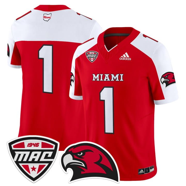 Team Jersey #1 Miami OH RedHawks 2025 Vapor Limited Stitched Red Alter