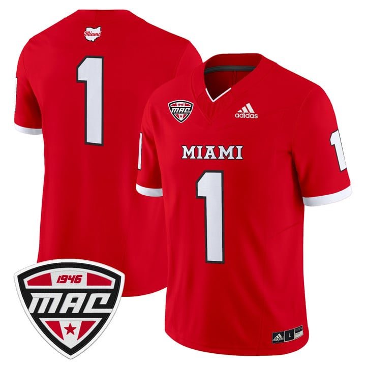 Team Jersey #1 Miami OH RedHawks 2025 Vapor Limited Stitched Red