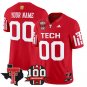Custom Texas Tech Red Raiders Jersey 100th Anniversary Patch 2025 Stitched Red