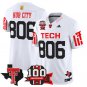 Hub City Jersey #806 Texas Tech 2025 100th Anniversary Patch Stitched White