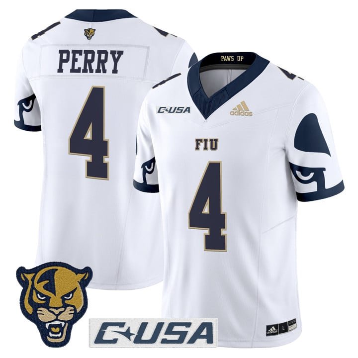 Alex Perry Jersey #4 Florida International Panthers 2025 Stitched White