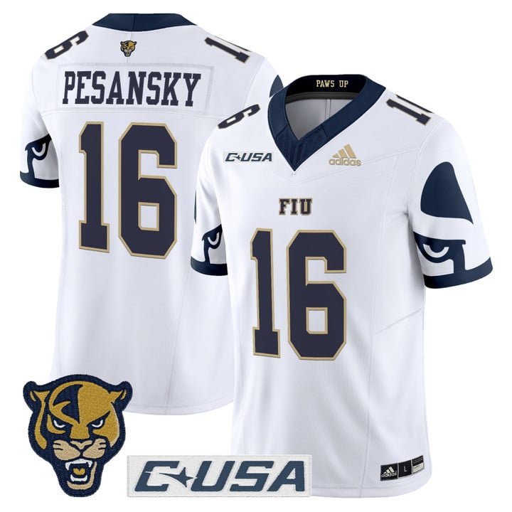 Joe Pesansky Jersey #16 Florida International Panthers 2025 Stitched White