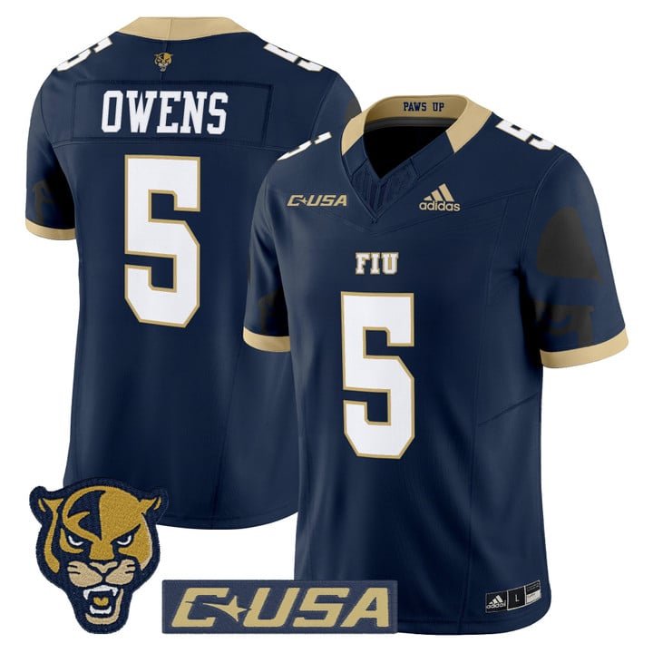 Kejon Owens Jersey #5 Florida International Panthers 2025 Stitched Navy