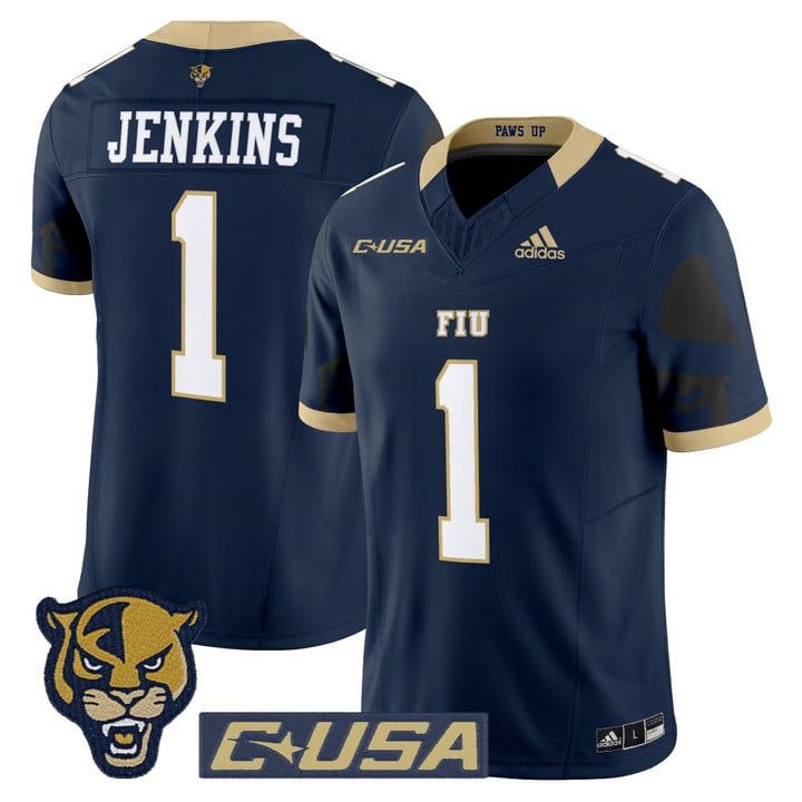 Keyone Jenkins Jersey #1 Florida International Panthers 2025 Stitched Navy