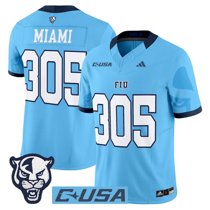 Miami Jersey #305 Florida International Panthers 2025 Stitched Blue