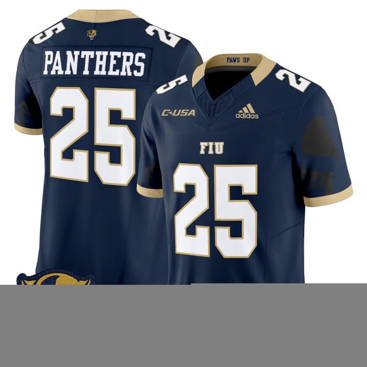 Panthers Jersey #25 Florida International Panthers 2025 Stitched Navy