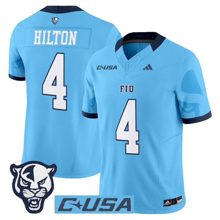 T.Y. Hilton Jersey #4 Florida International Panthers 2025 Stitched Blue