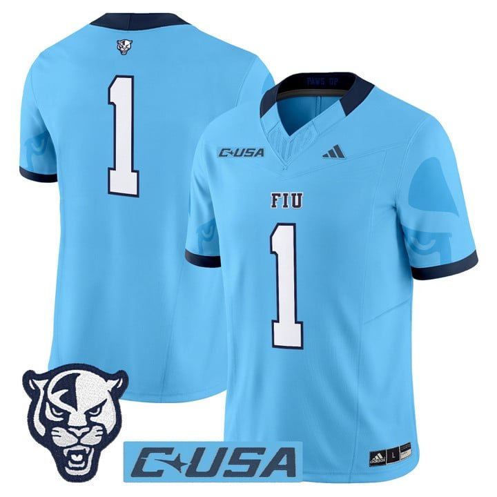 Team Jersey #1 Florida International Panthers 2025 Limited Stitched Blue