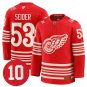 Moritz Seider Jersey #53 Red Wings #10 Alex Delvecchio Honoring Centennial Season