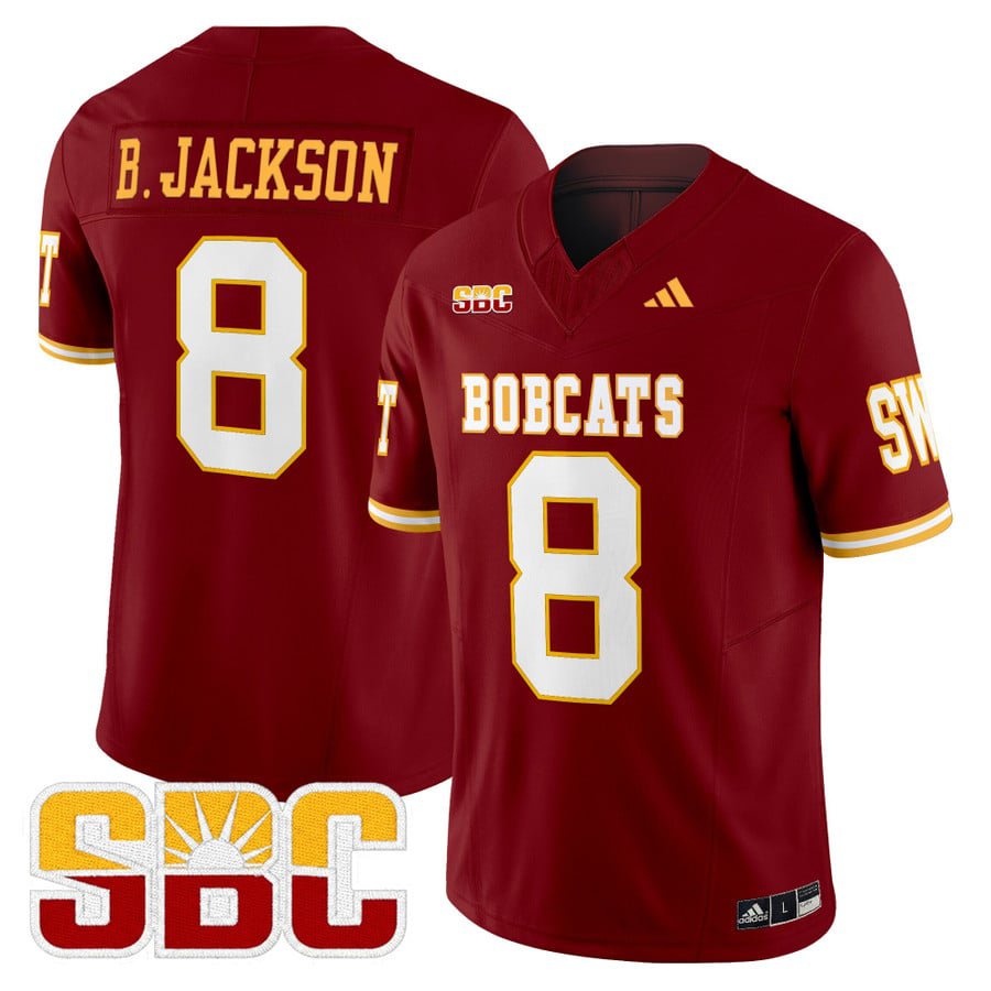 Brad Jackson Jersey #8 Texas State Bobcats 2025 Limited Stitched Maroon Limited