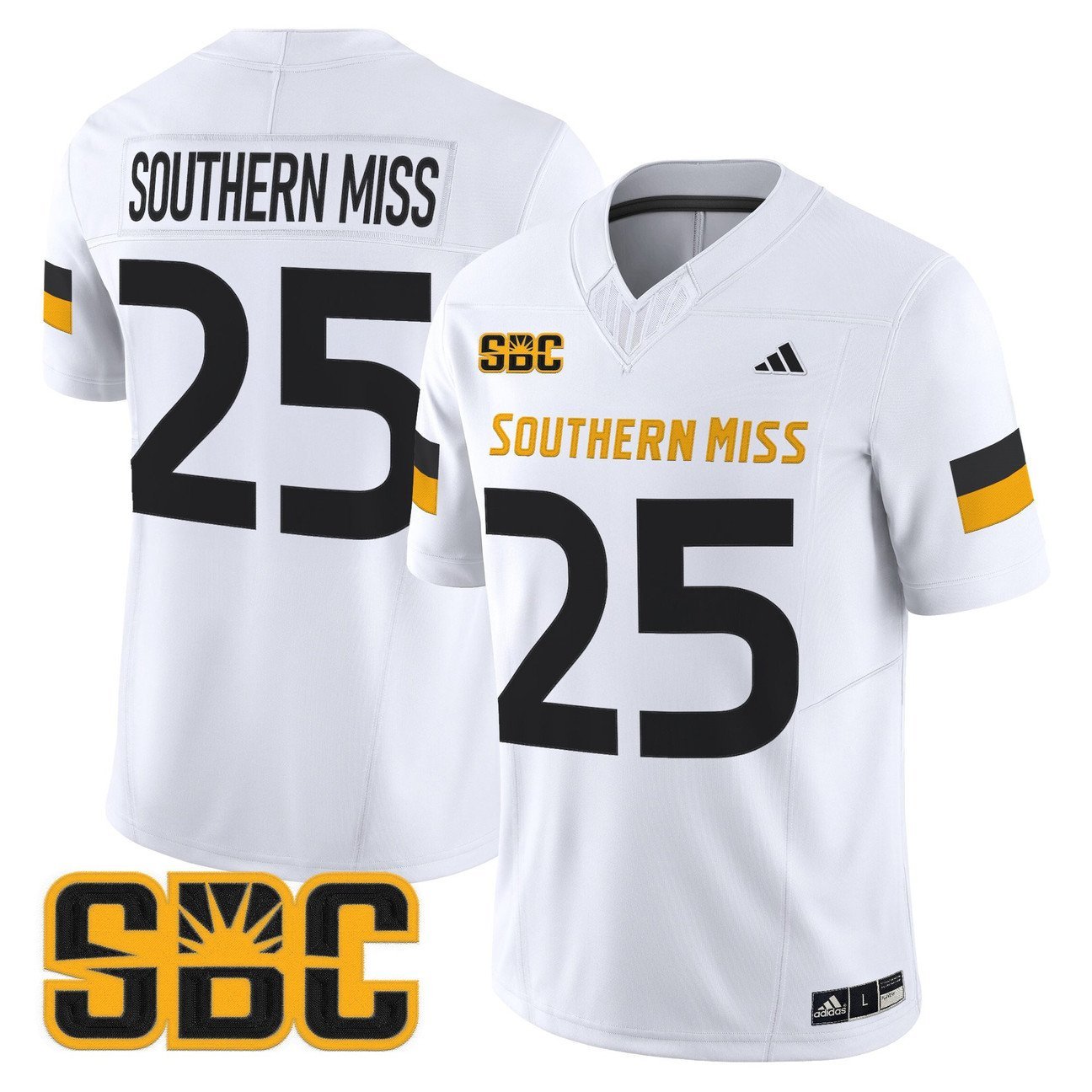 Southern Miss Jersey #25 Southern Miss Golden Eagles 2025 Stitched White