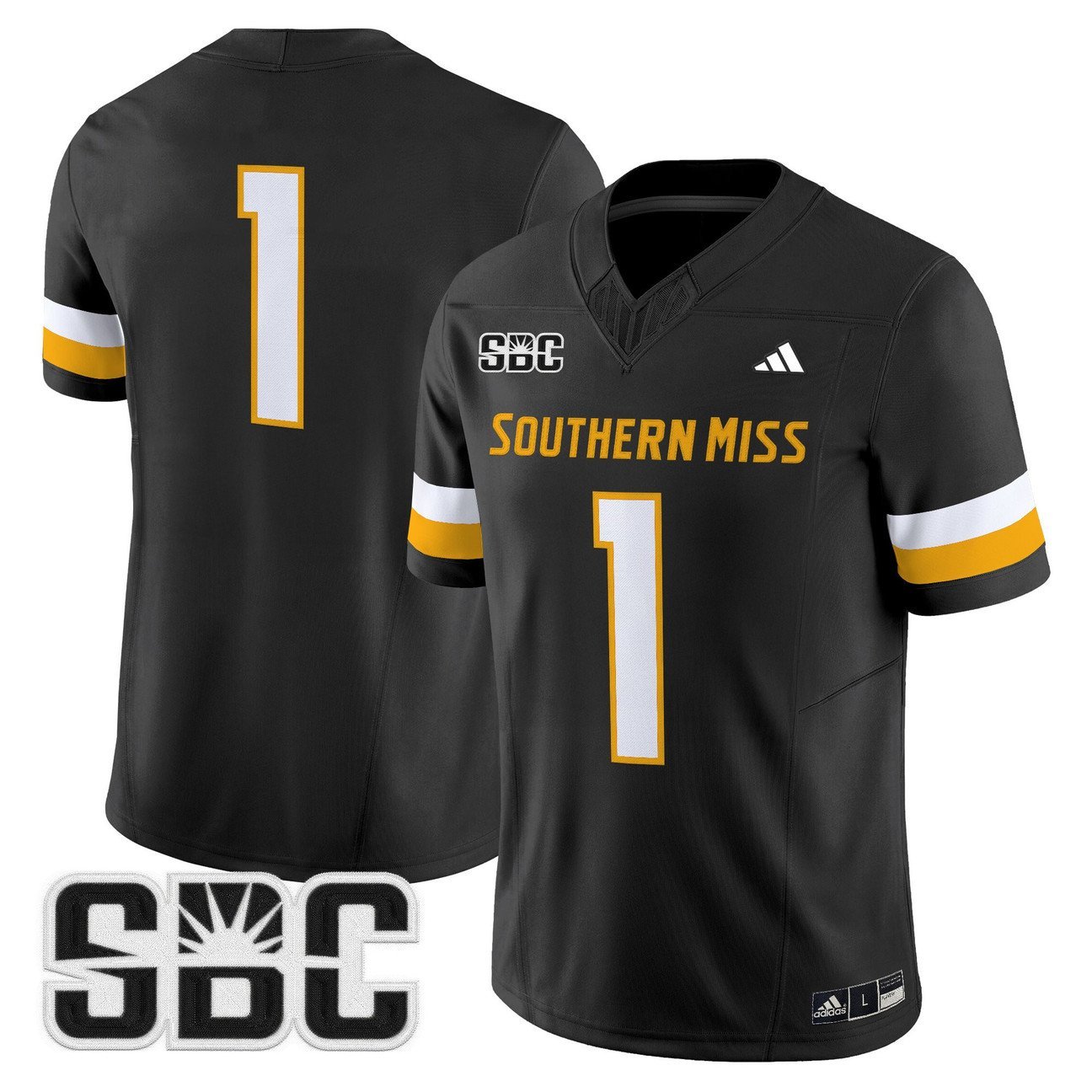 Team Jersey #1 Southern Miss Golden Eagles 2025 Limited Stitched Black