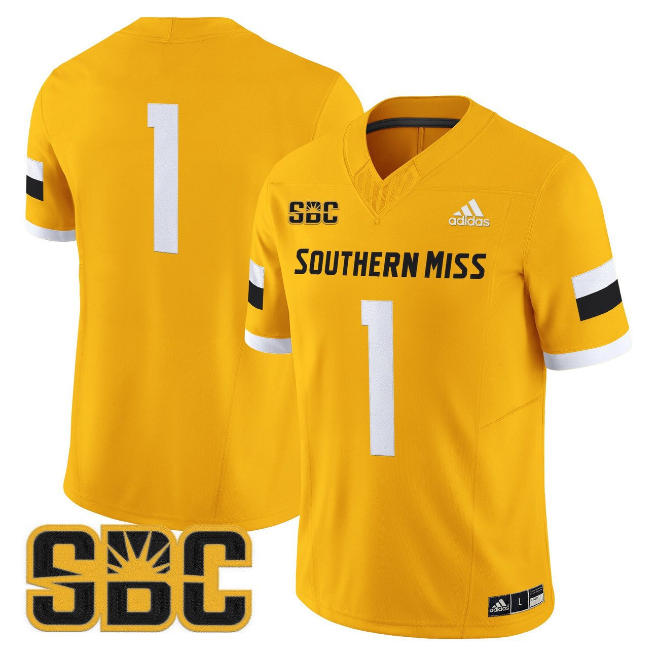 Team Jersey #1 Southern Miss Golden Eagles 2025 Limited Stitched Gold