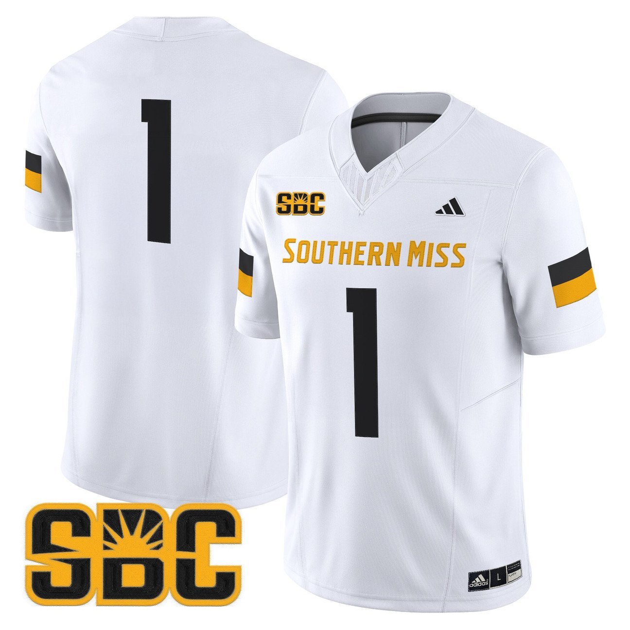 Team Jersey #1 Southern Miss Golden Eagles 2025 Limited Stitched White