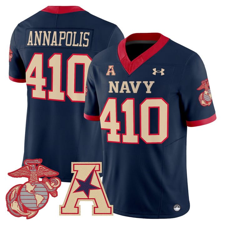 Annapolis Jersey #401 Navy Midshipmen Vapor USMC Premier Stitched Navy