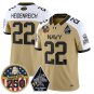 Eli Heidenreich Jersey #22 Navy Midshipmen Jolly Rogers 250th Patch Gold Alter