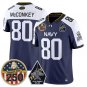 Phil McConkey Jersey #80 Navy Midshipmen Jolly Rogers 250th Patch Navy A.lter