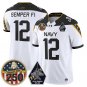 Semper Fi Jersey #12 Navy Midshipmen Jolly Rogers 250th Patch Stitched White