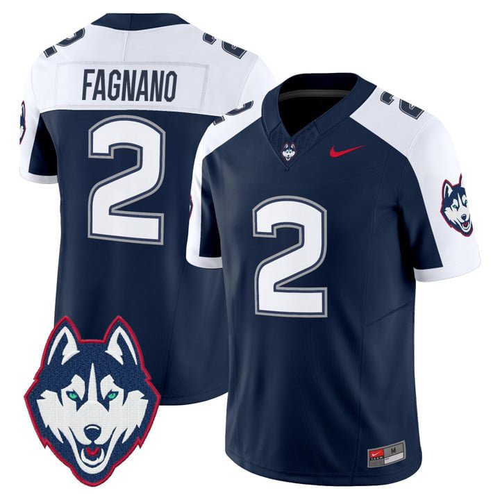 Joe Fagnano Jersey #2 UConn Huskies 2025 Vapor Limited Stitched Navy Al.ter