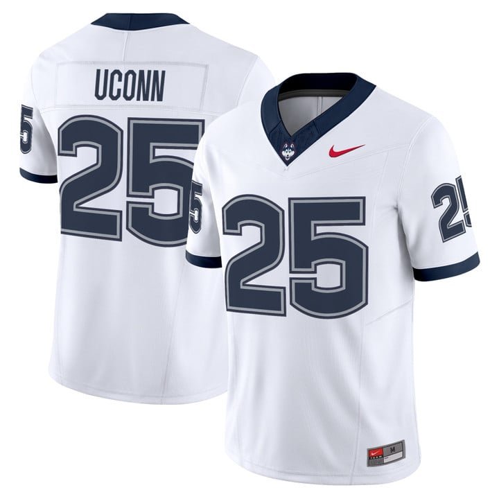 UConn Jersey #25 UConn Huskies 2025 Vapor Limited Stitched White
