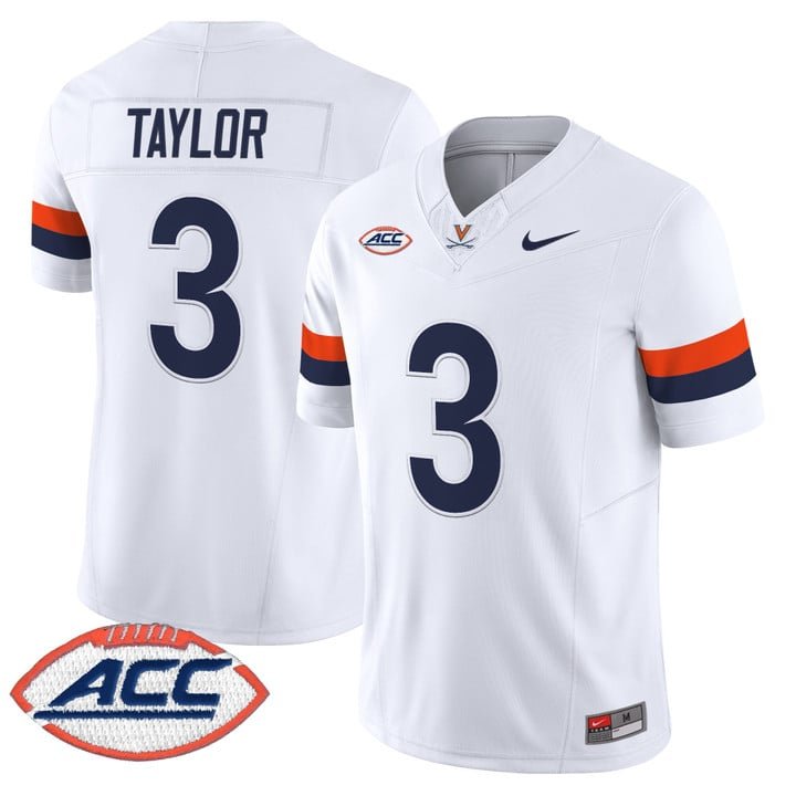 J'Mari Taylor Jersey #3 Virginia Cavaliers 2025 Vapor Limited Stitched White