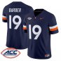 Rond&Atilde;&copy; Barber Jersey #19 Virginia Cavaliers 2025 Vapor Limited Stitched Navy