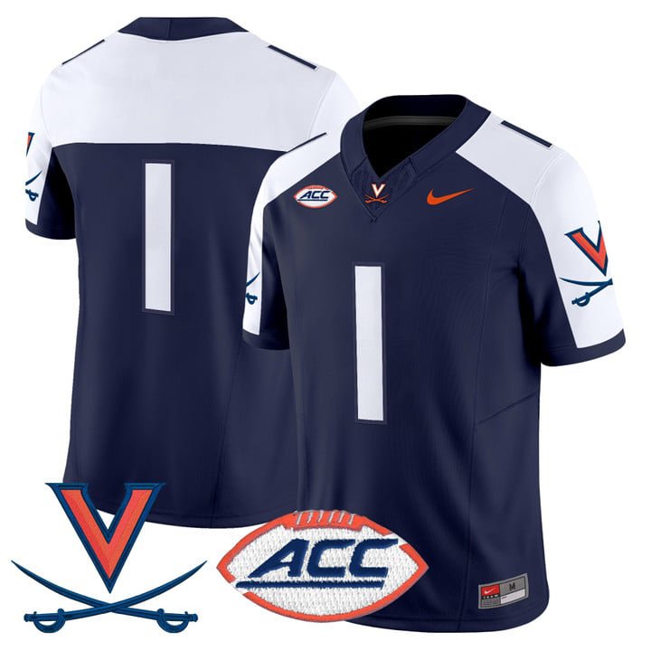 Team Jersey #1 Virginia Cavaliers 2025 Vapor Limited Stitched Navy Alt.er