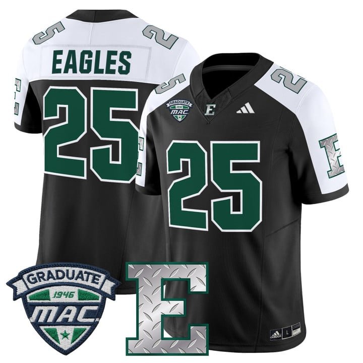Eagles Jersey #25 Eastern Michigan Eagles 2025 Vapor Limited Stitched Black Al.ter