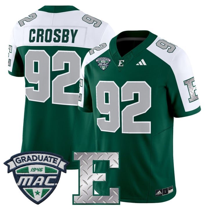 Maxx Crosby Jersey #92 Eastern Michigan Eagles 2025 Limited Stitched Green Alt.er