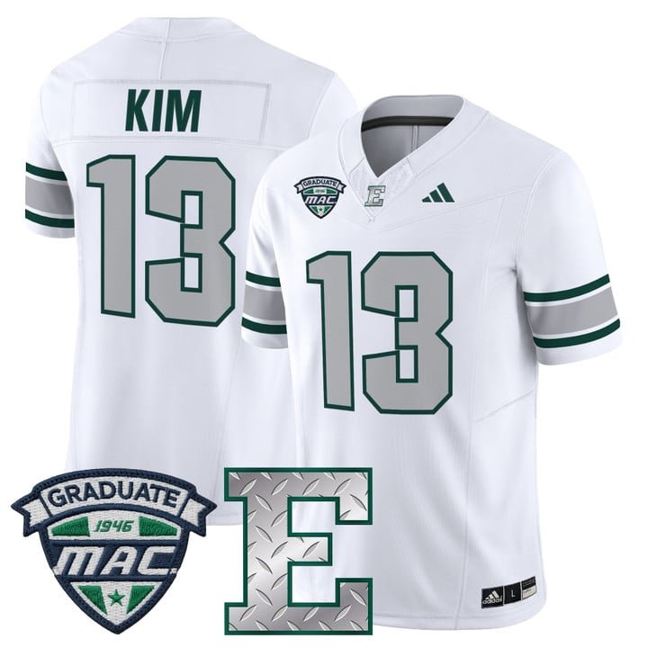 Noah Kim Jersey #13 Eastern Michigan Eagles 2025 Limited Stitched White