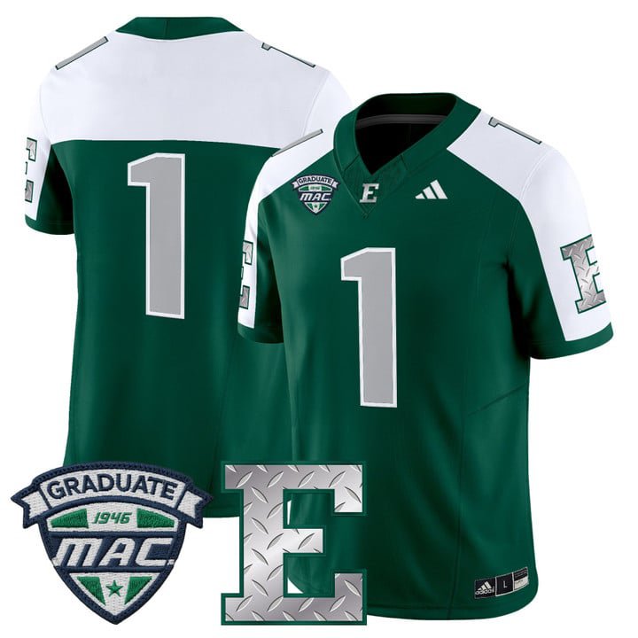 Team Jersey #1 Eastern Michigan Eagles 2025 Vapor Limited Stitched Green Alt.er