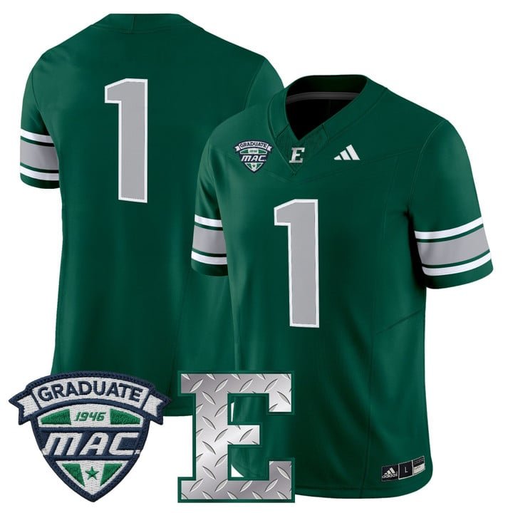 Team Jersey #1 Eastern Michigan Eagles 2025 Vapor Limited Stitched Green
