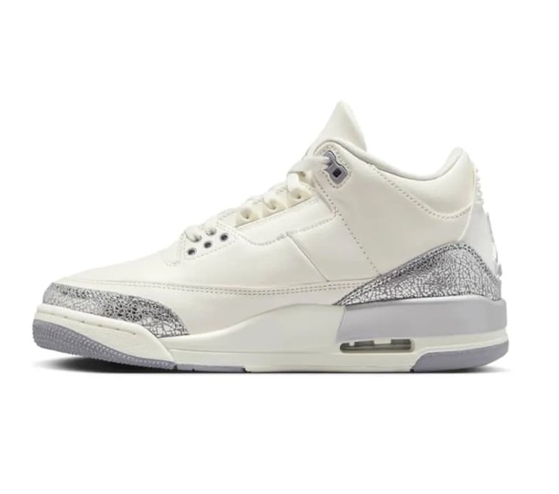 Air Jordan 3 SailMetallic Silver Shoes Sneakers