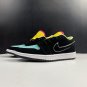 Air Jordan 1 Low Black Aurora Green Laser Orange Shoes Sneakers
