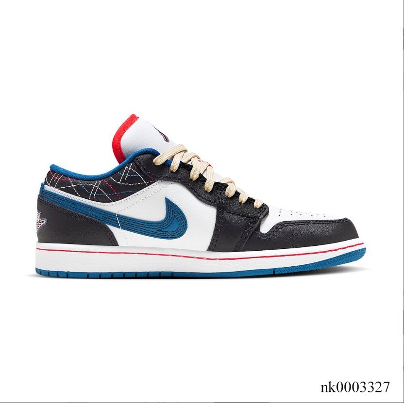 Air Jordan 1 Low SE Black Industrial Blue Shoes Sneakers