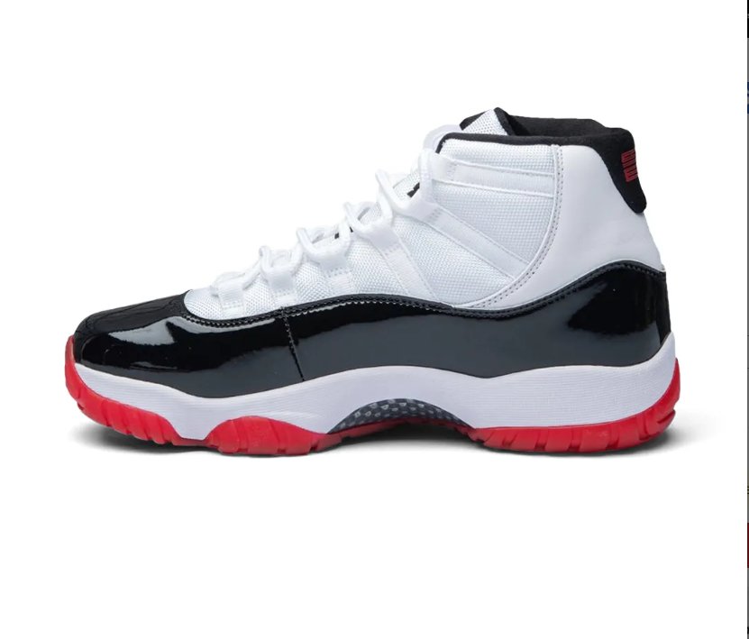 Air Jordan 11 Black White Red Shoes Sneaker