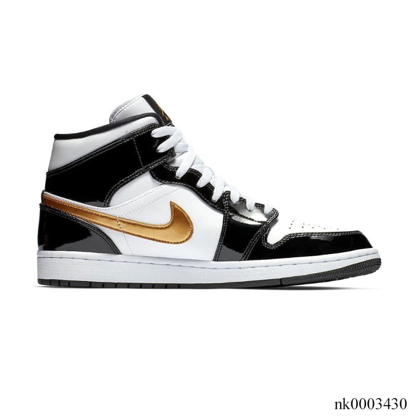 Air Jordan 1 Mid SE Black Gold Shoes Sneakers