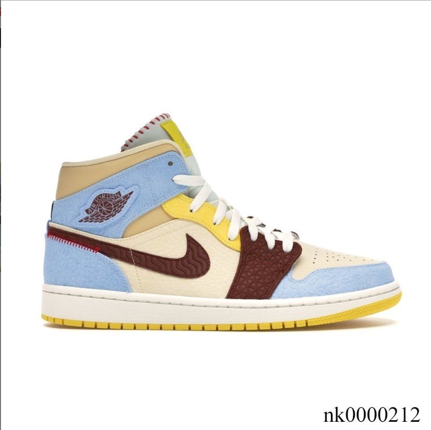 Air Jordan 1 Mid SE Fearless Maison Chateau Rouge Shoes Sneakers