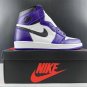 Air Jordan 1 Retro High Court Purple White Shoes Sneakers