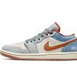 AJ 1 Low Phantom Denim Shoes Sneakers