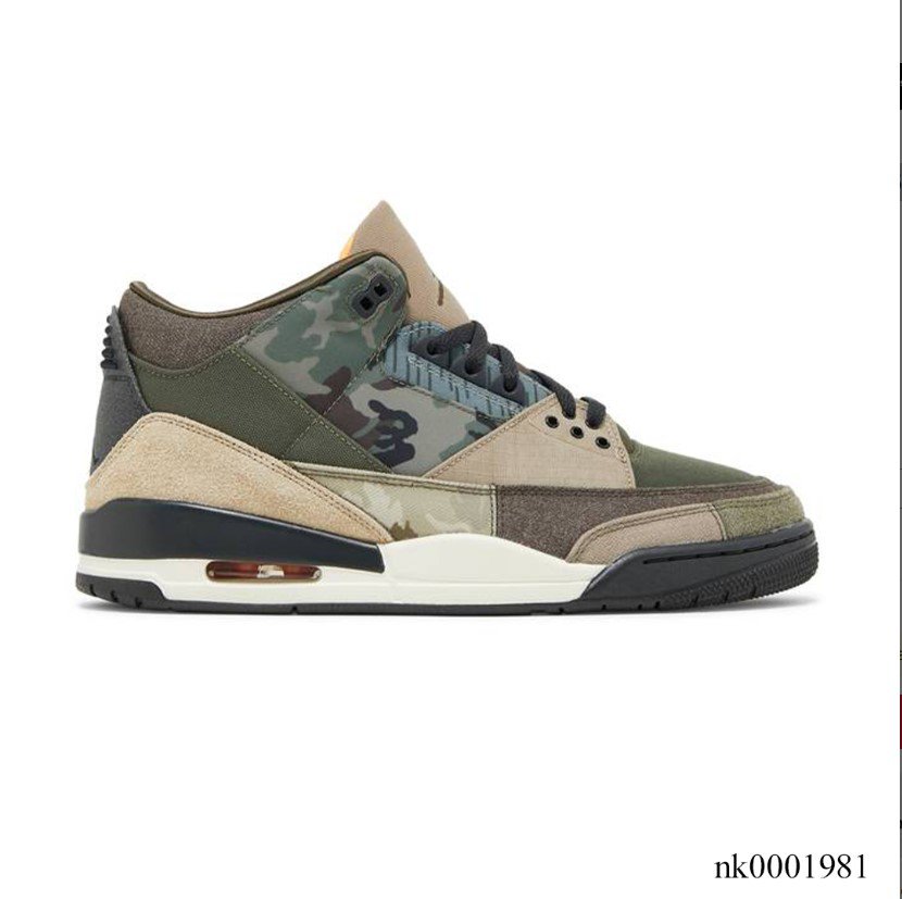 Air Jordan 3 Retro Patchwork Camo Shoes Sneakers