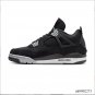 Air Jordan 4 Retro Black Canvas Shoes Sneakers