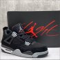 Air Jordan 4 Retro Black Canvas Shoes Sneakers