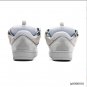 Lanvin Leather Curb Light Grey Blue Shoes Sneakers