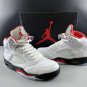 Air Jordan 5 Fire Red Silver Tongue (2020) Shoes Sneakers